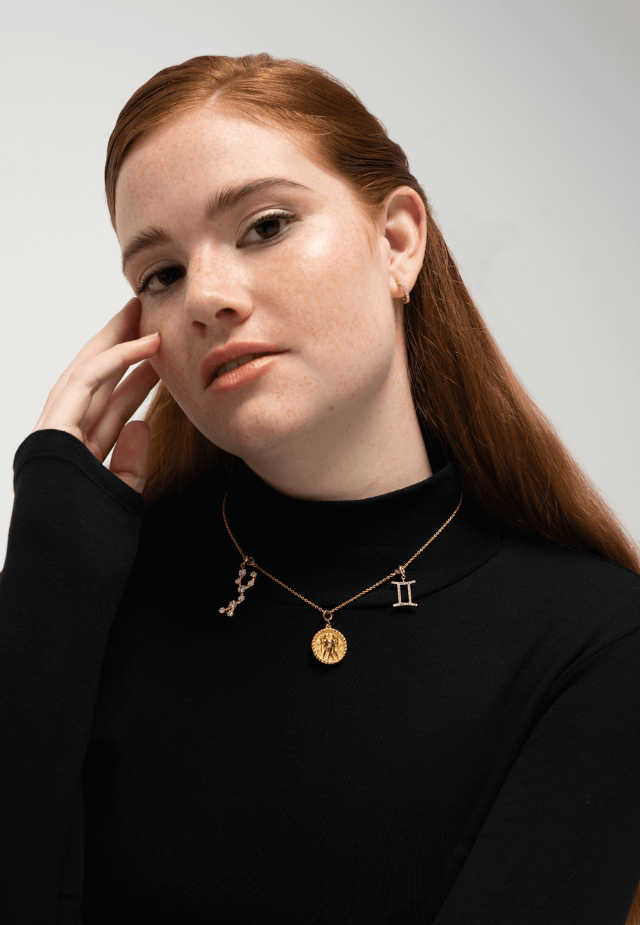 collar zodiaco triple géminis