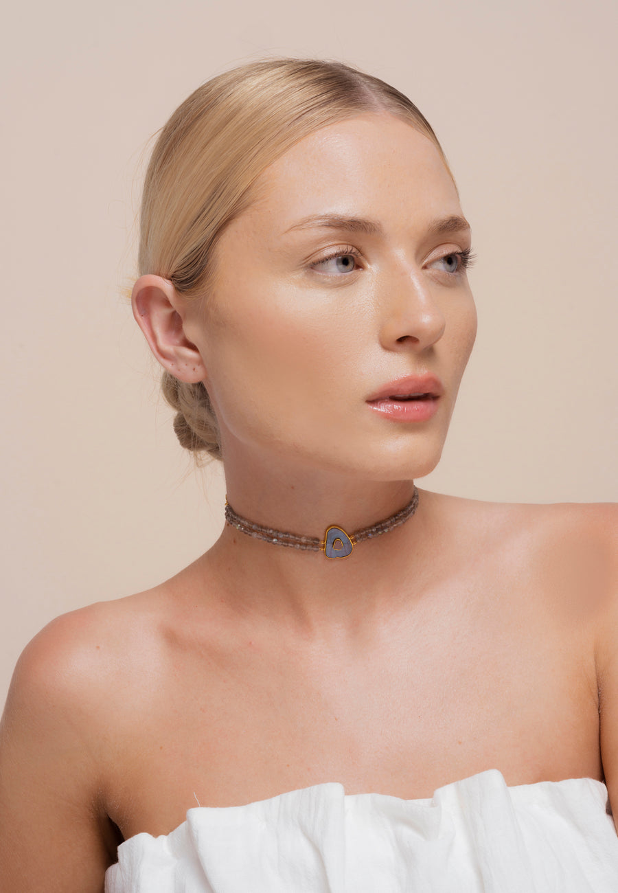 Collar de piedra labradorita zenith