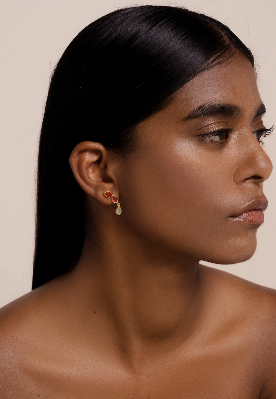 earcuff de piedras naturales multicolor