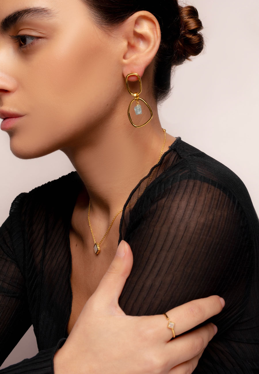 Aros Mercury Aguamarina