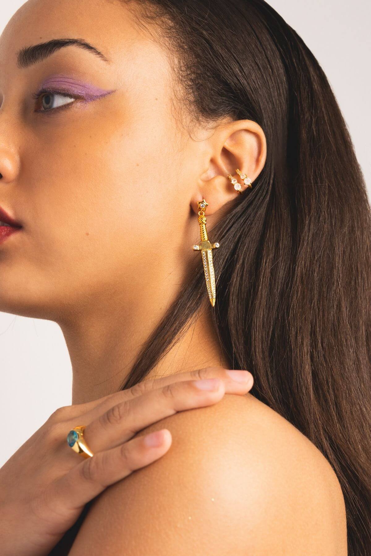 Pendientes dorados de fiesta LAVANI Jewels