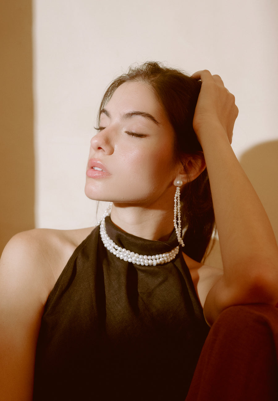 pendientes de perlas colgantes