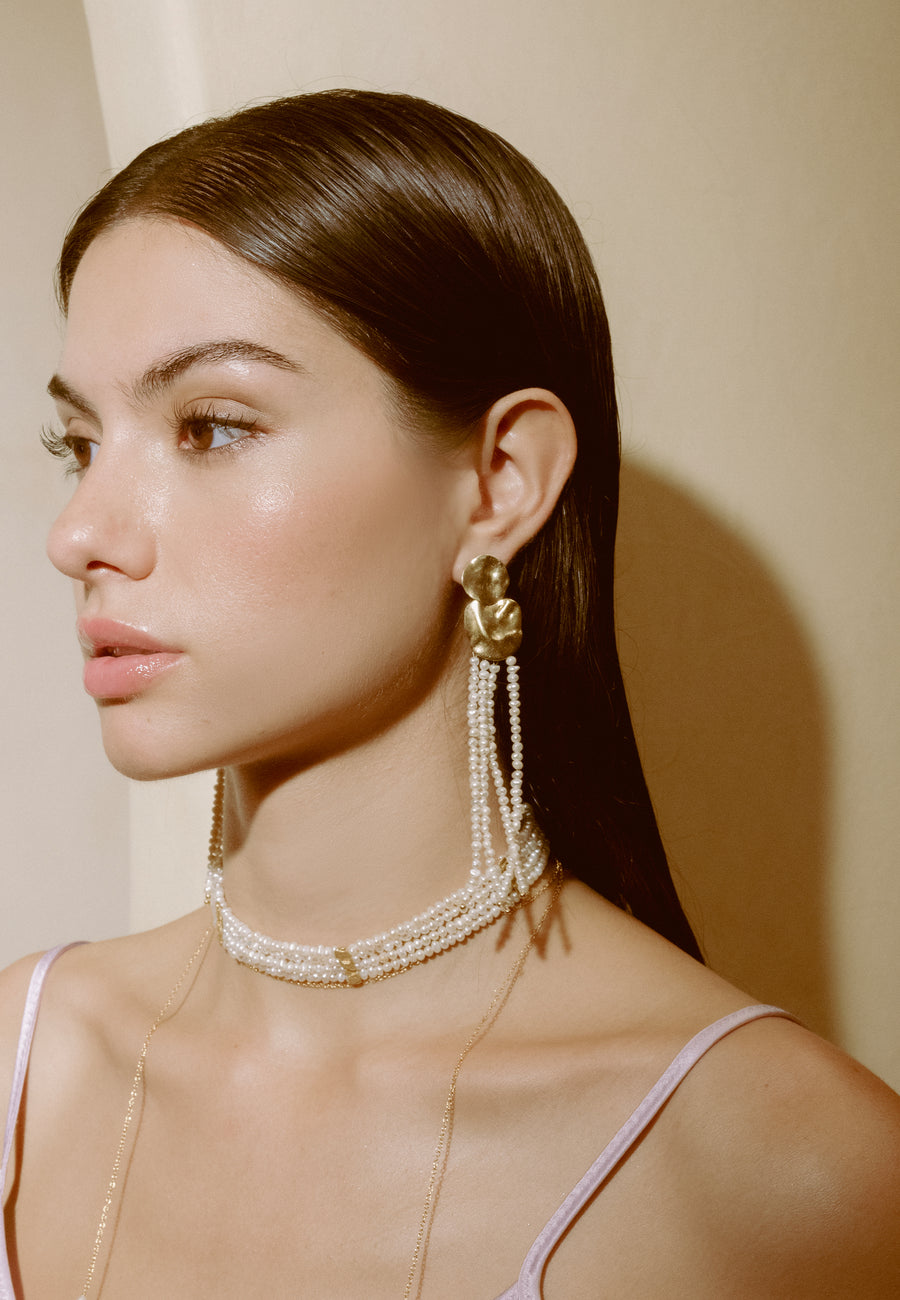 pendientes de perlas colgantes