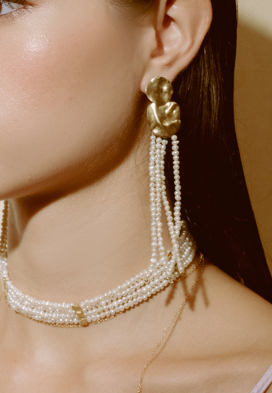 pendientes de perlas colgantes