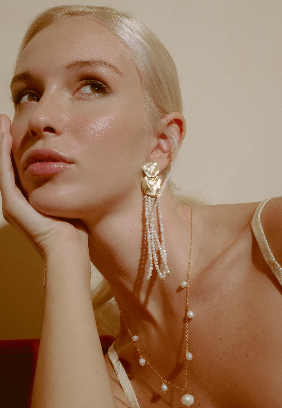 pendientes de perlas colgantes