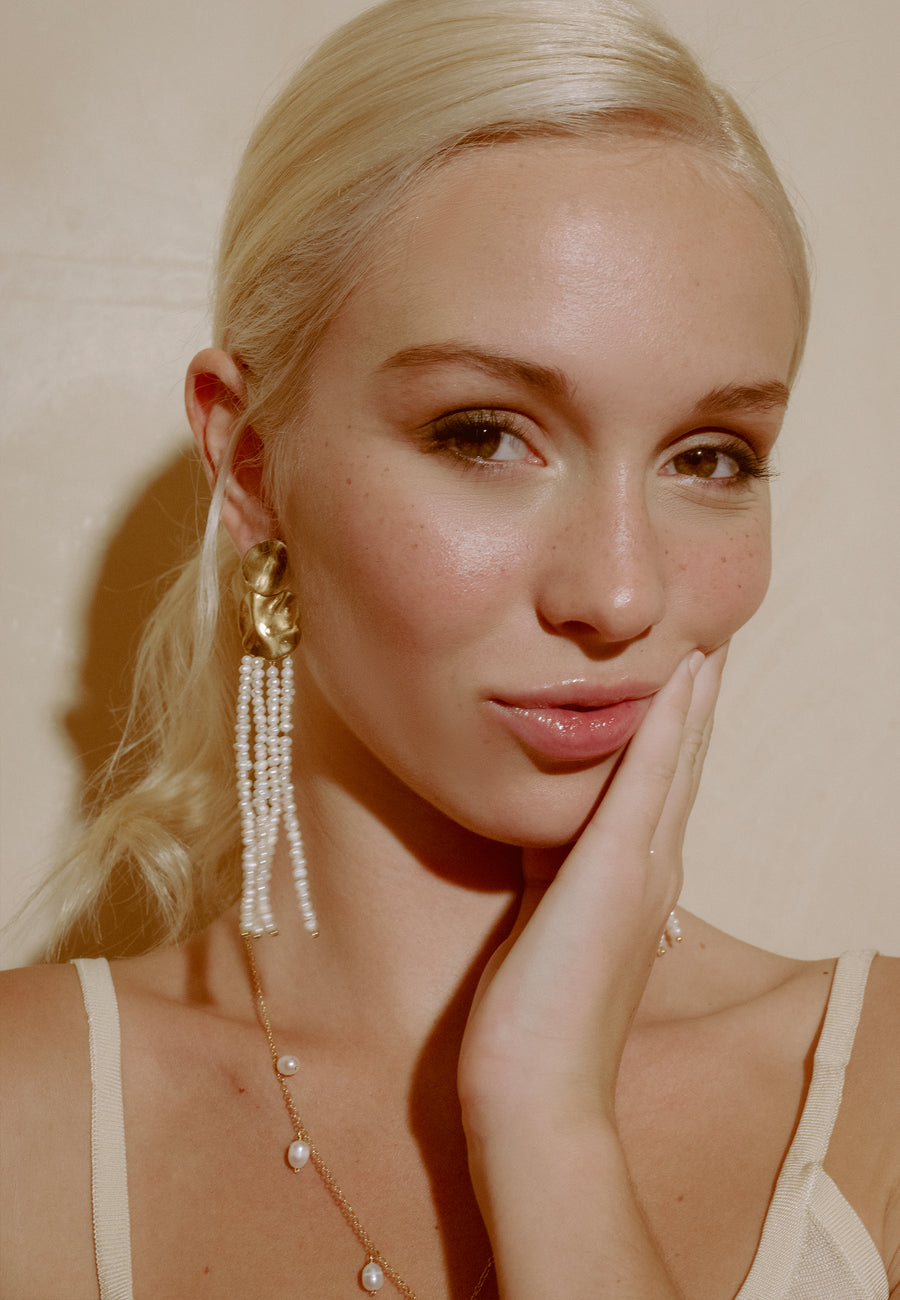 pendientes de perlas colgantes