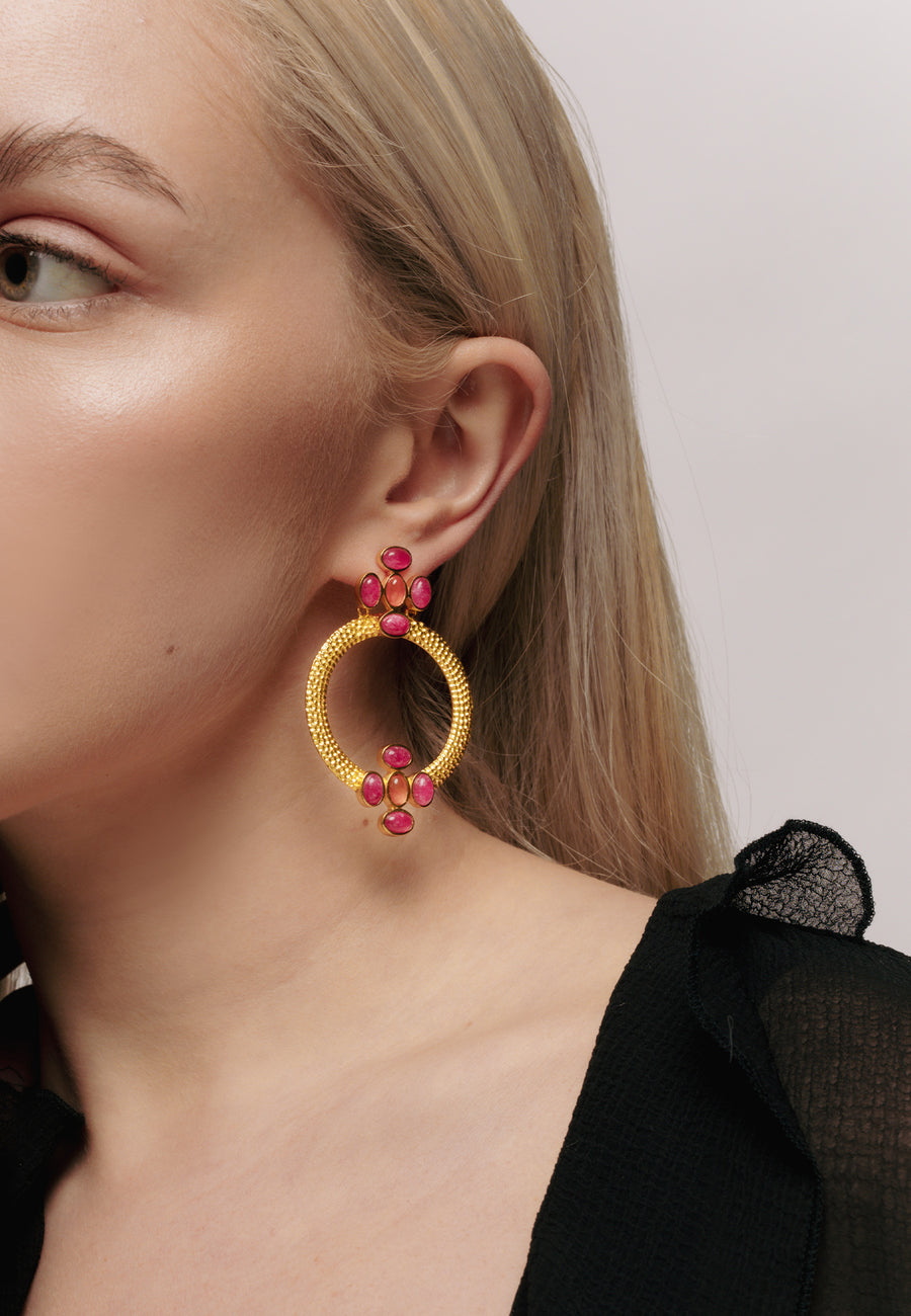 Pendientes Madison Rojo Naranja