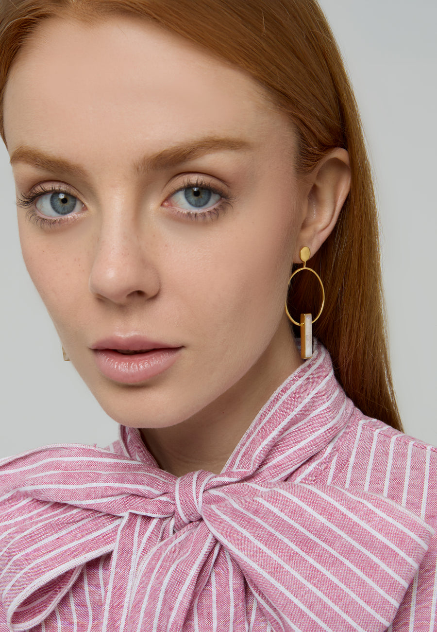 Boucles d'Oreilles Orion Blanc