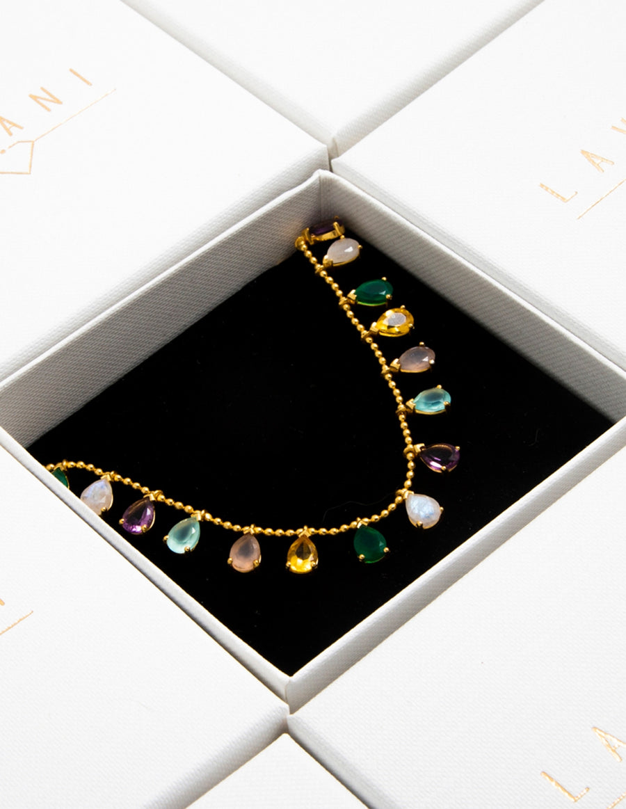 Collar de piedras dorado Pride Lavani Jewels