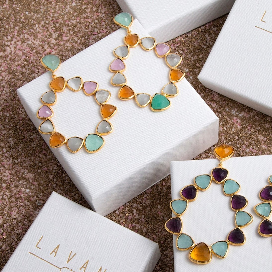 Pendientes Palmira en cajas Lavani Jewels