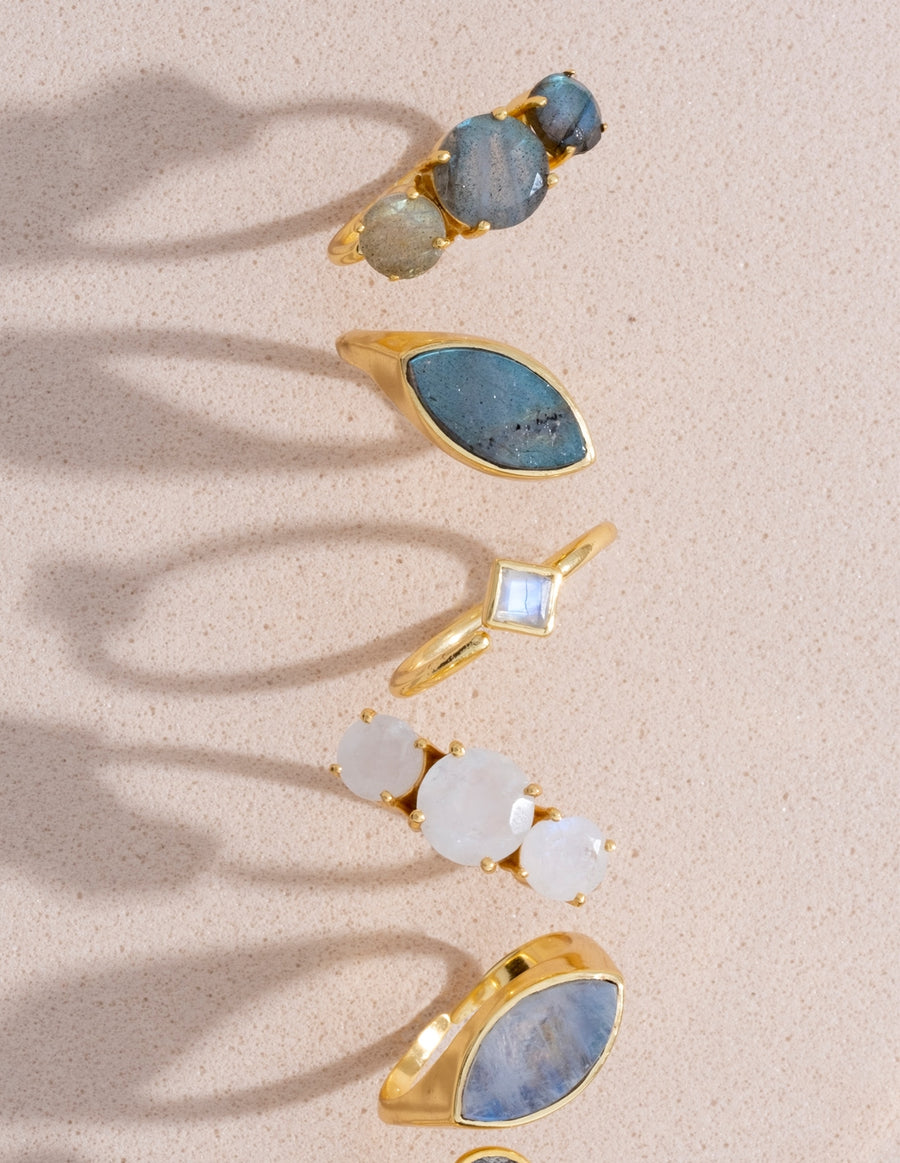 Anillos Moonlight Gris y Blanco mezclados