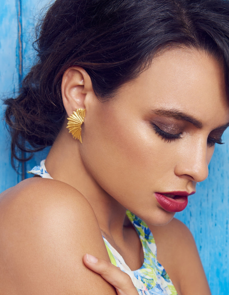 Pendientes trepadores oro
