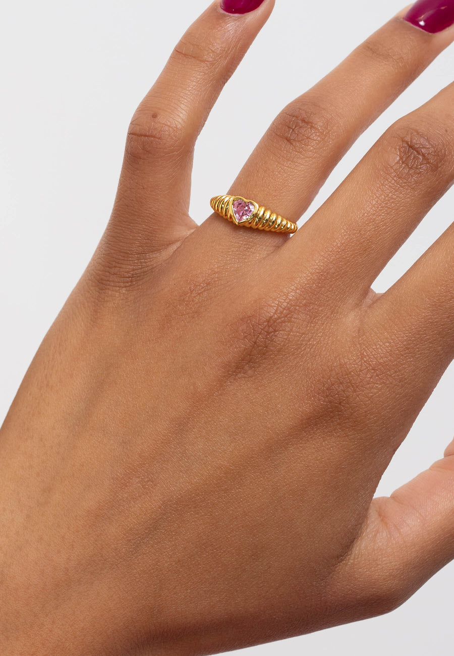 anillo forma de corazón