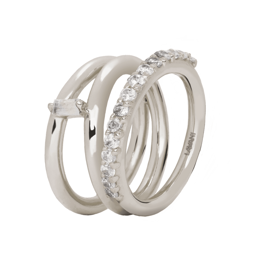 Anillo Idol Blanco Plata diferentes tallas de Lavani Jewels