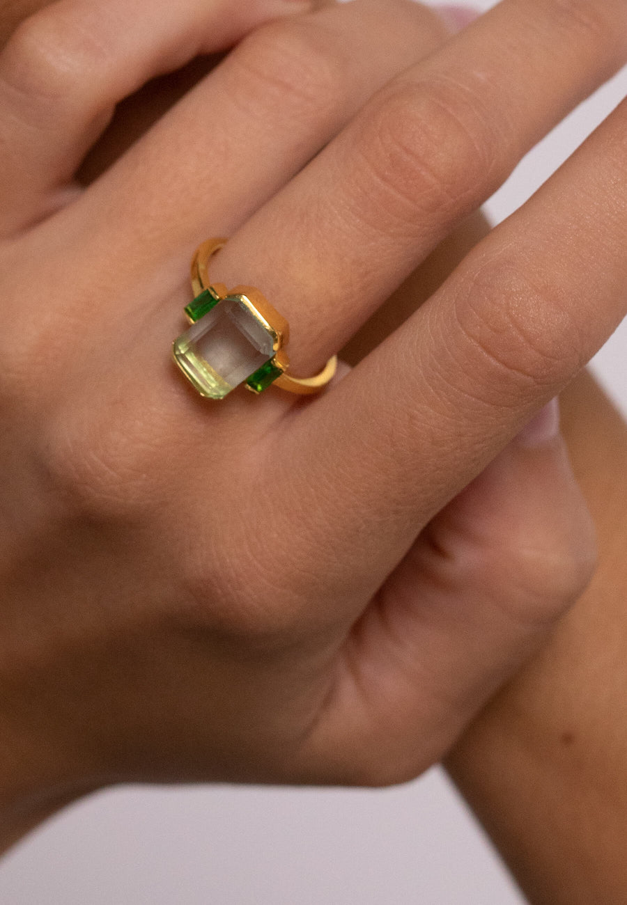 Anillo Garra Turquesa y Verde