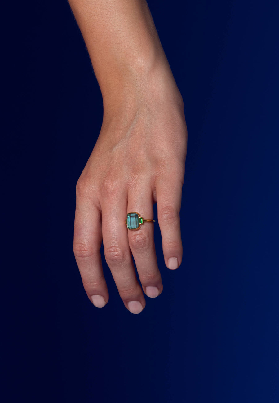 Anillo Garra Mystere turquesa