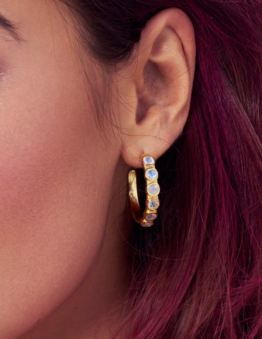 Boucles d'oreilles blanches Halley