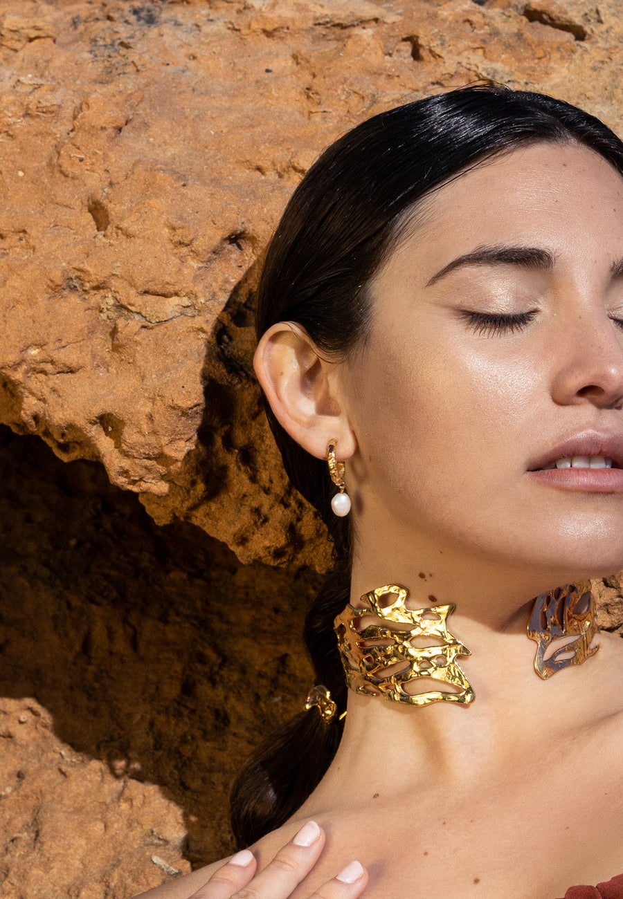 pendientes con perla