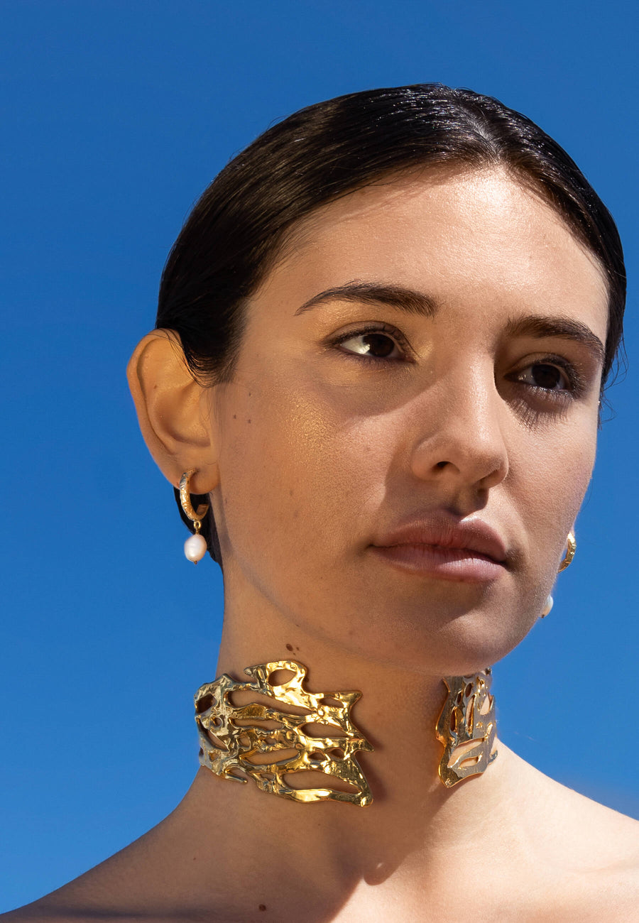 aros colgantes perlas