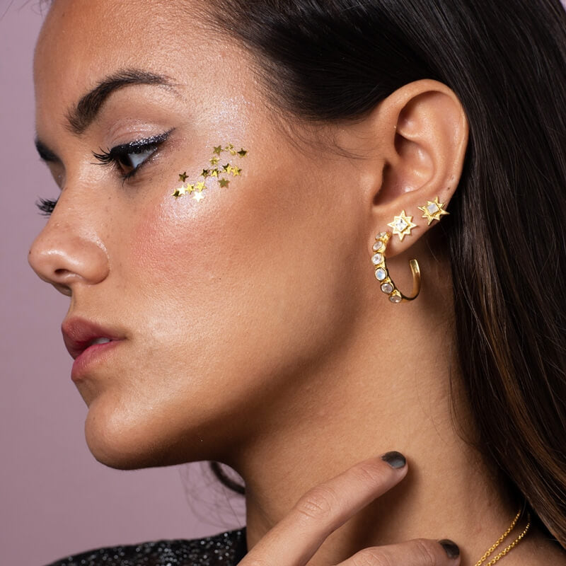 Boucles d'oreilles blanches Halley