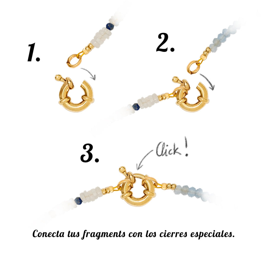 Cómo usar los collares intercambiables de piedras de Lavani