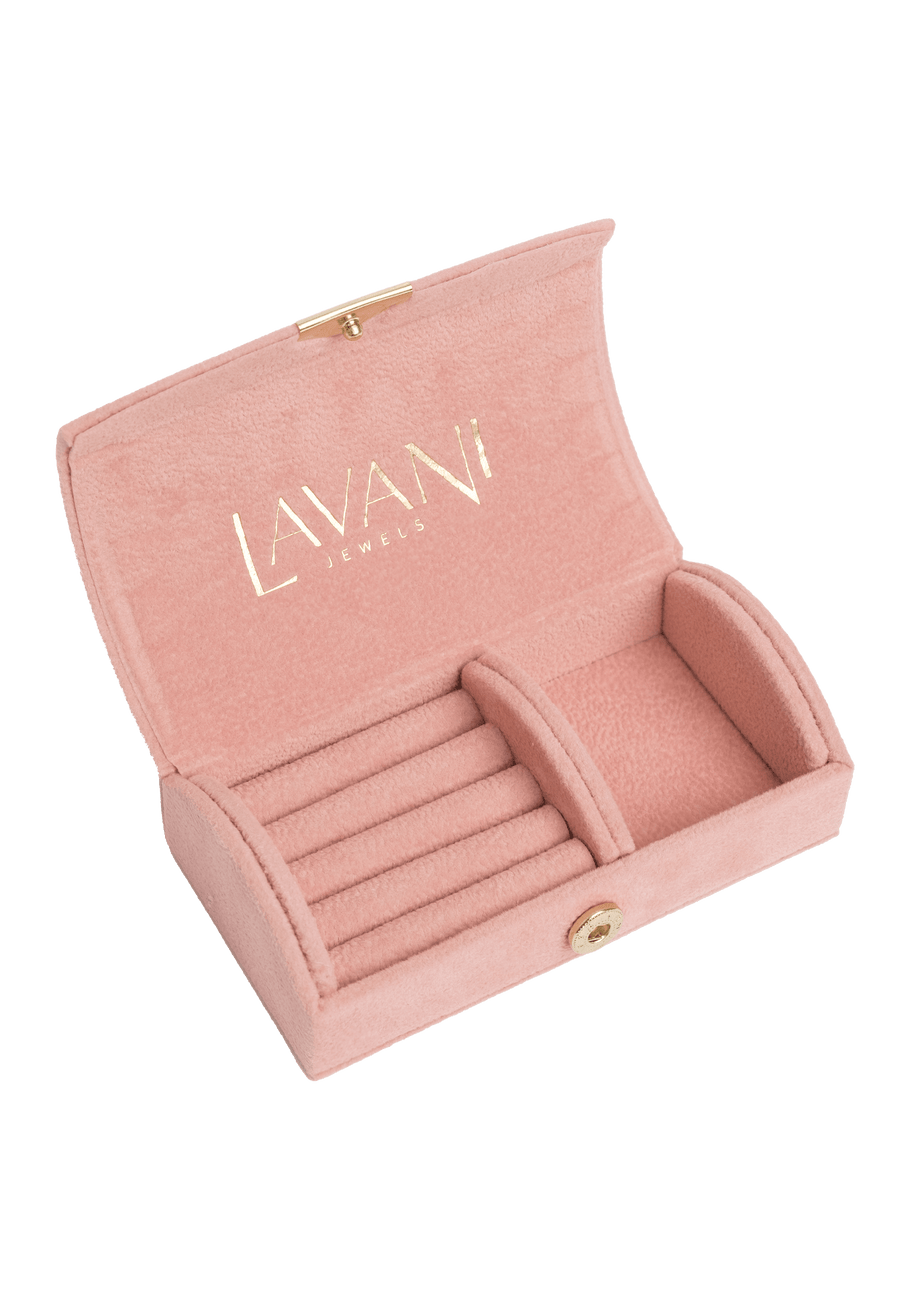 joyero rosa joyas viaje