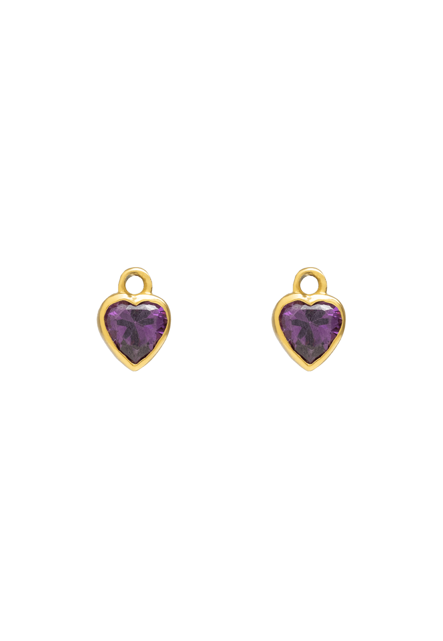 charm morado forma de corazón