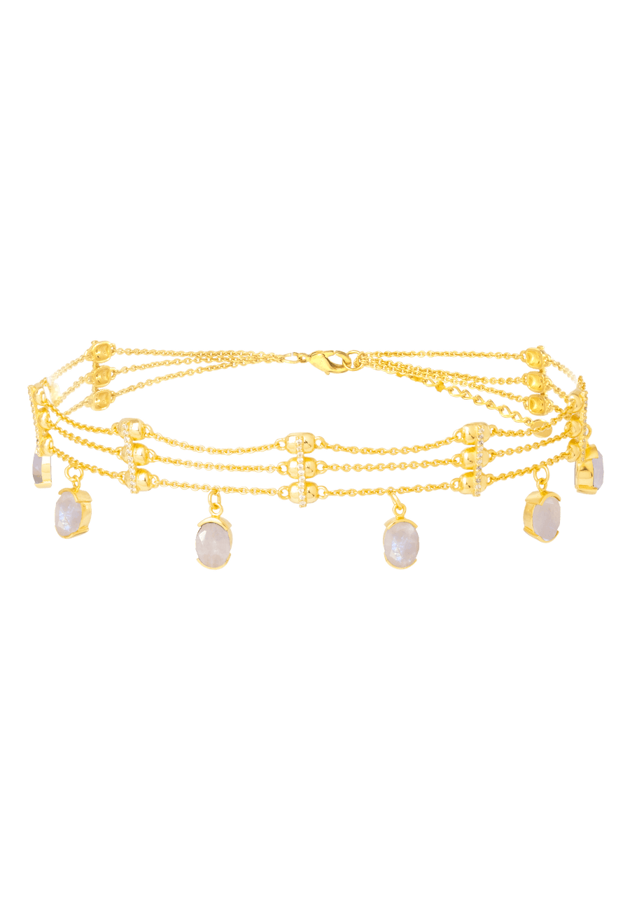 choker de novia blanco