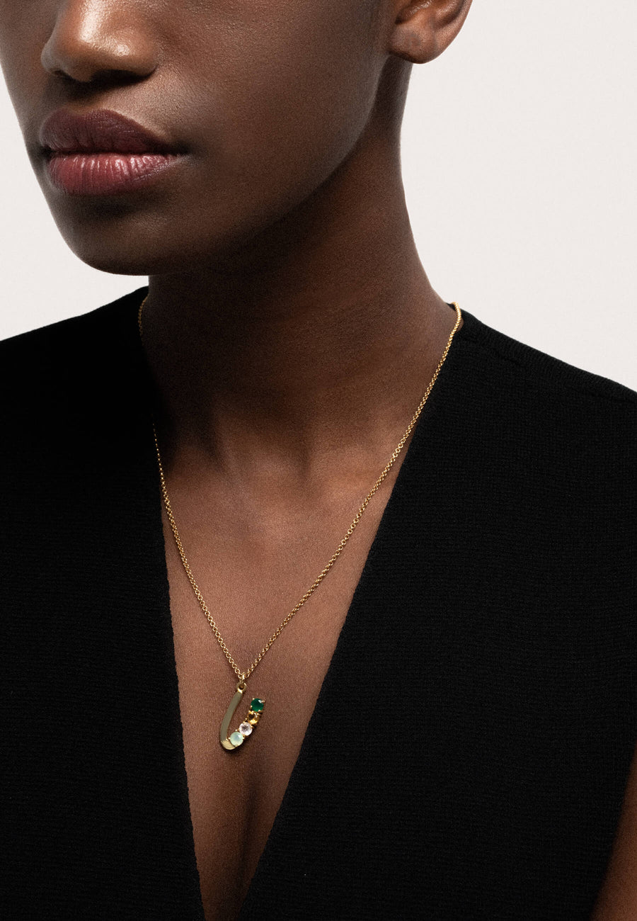 Initial U Pendant