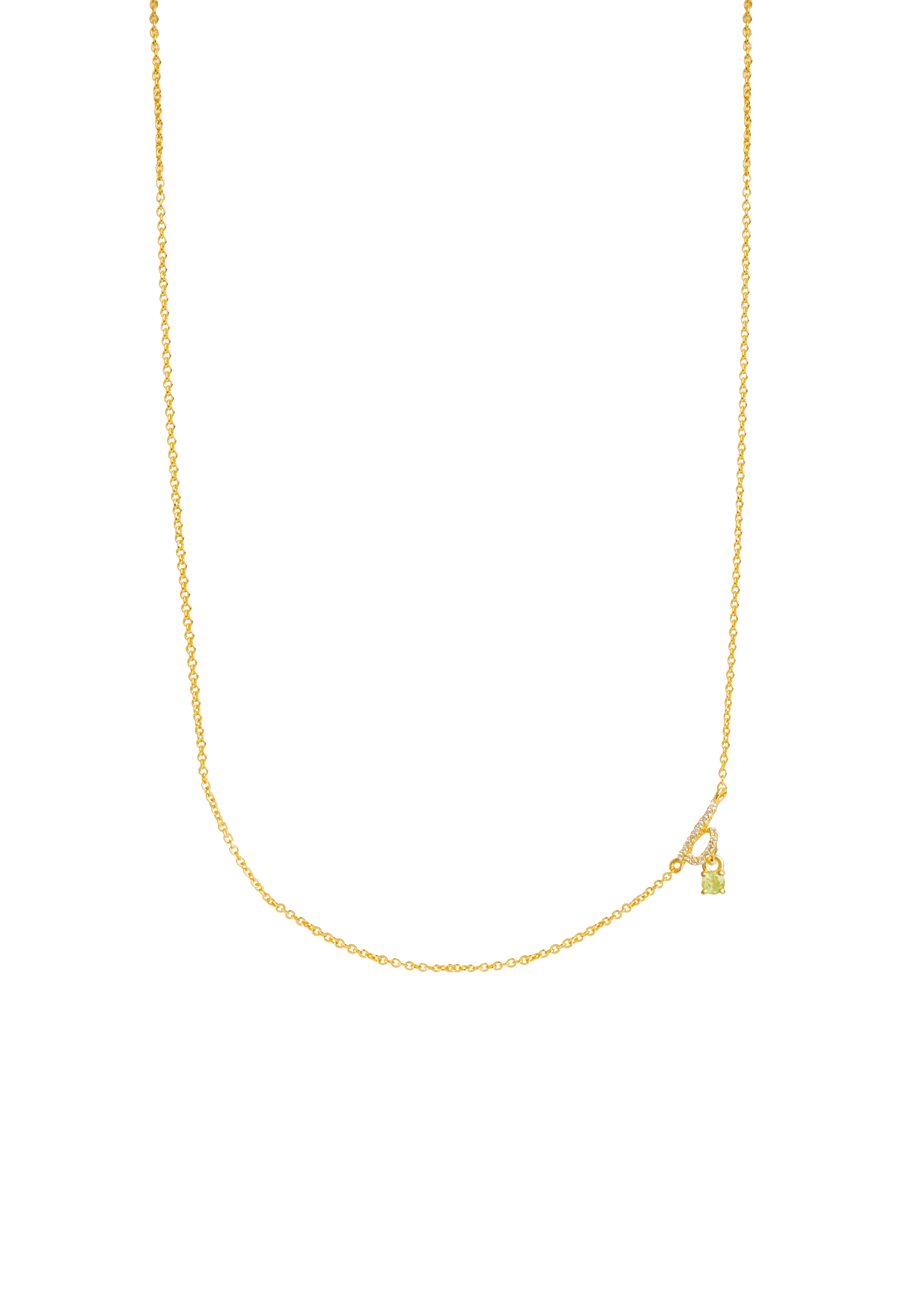 Initial B Necklace with Zircons LAVANI