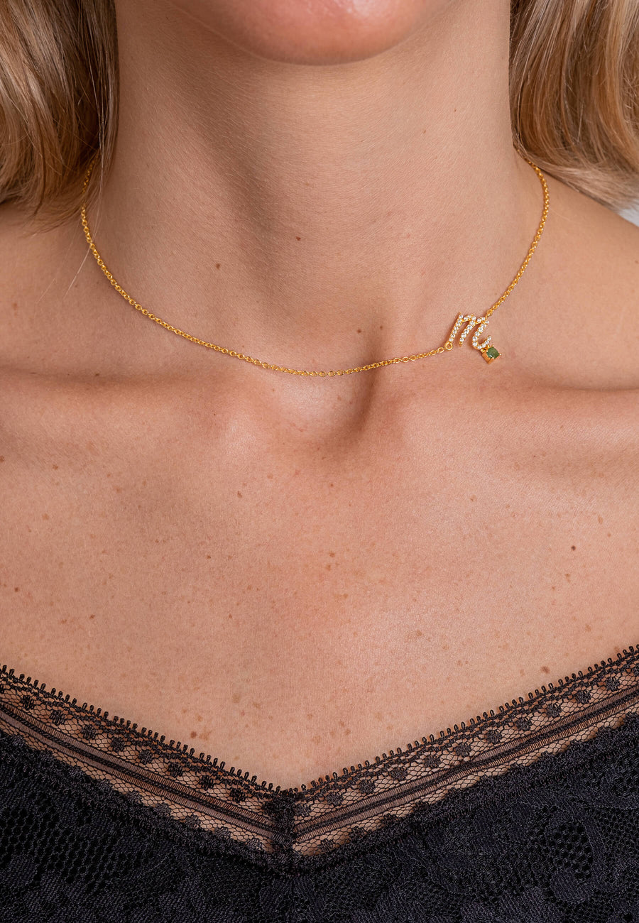 Initial M Necklace