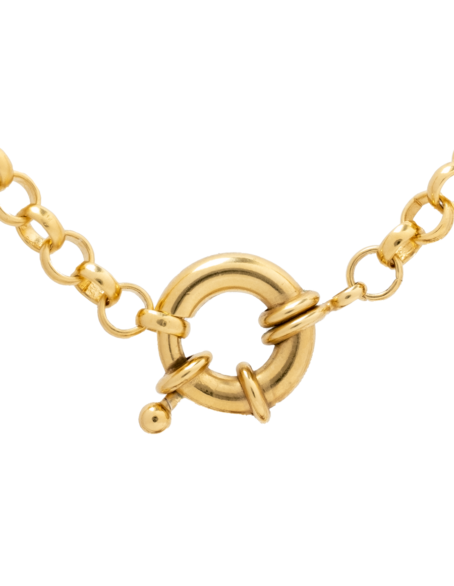 Detalle del cierre marinero de nuestro collar Navy