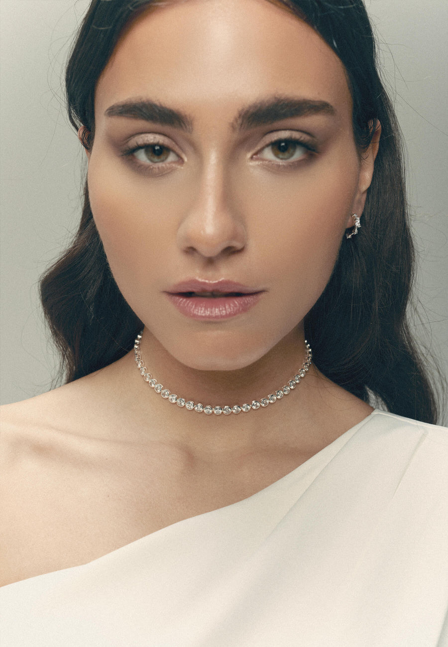 choker riviere novia plata