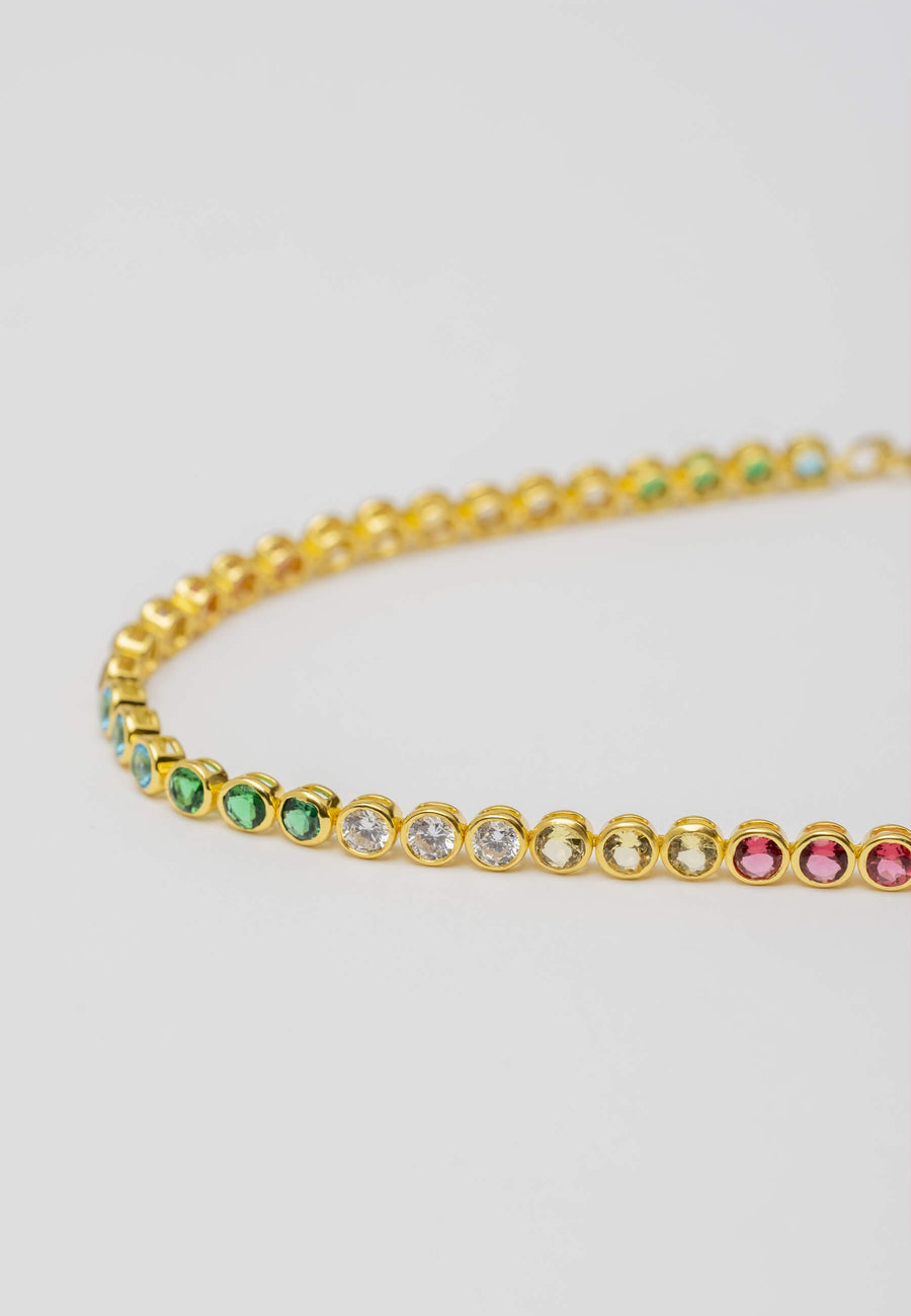 Zoom de collar riviere con circonitas de colores de LAVANI