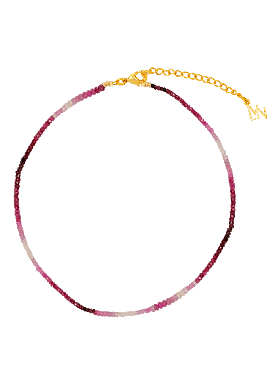 Collar rubi de bolitas de colores