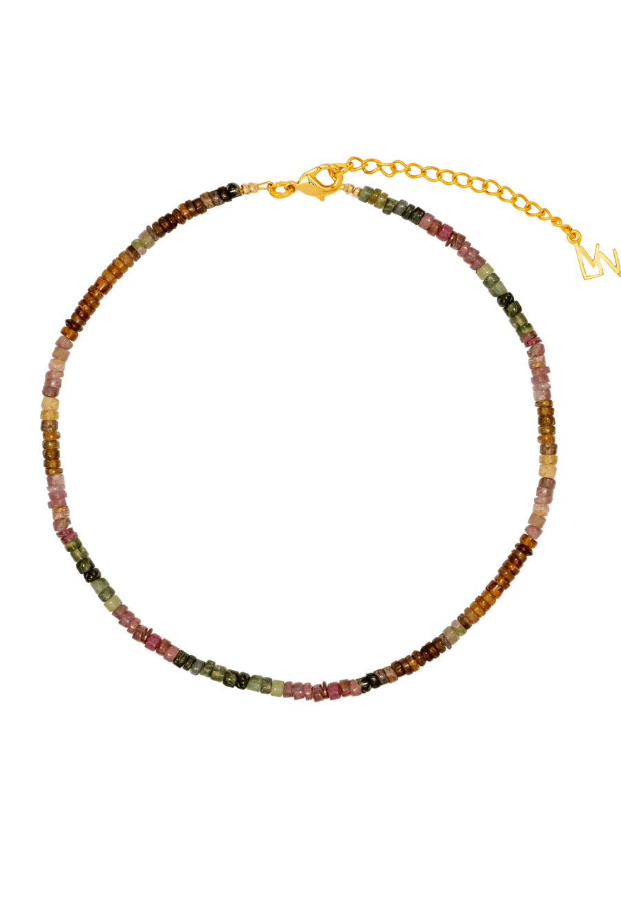 Collar de turmalinas de colores