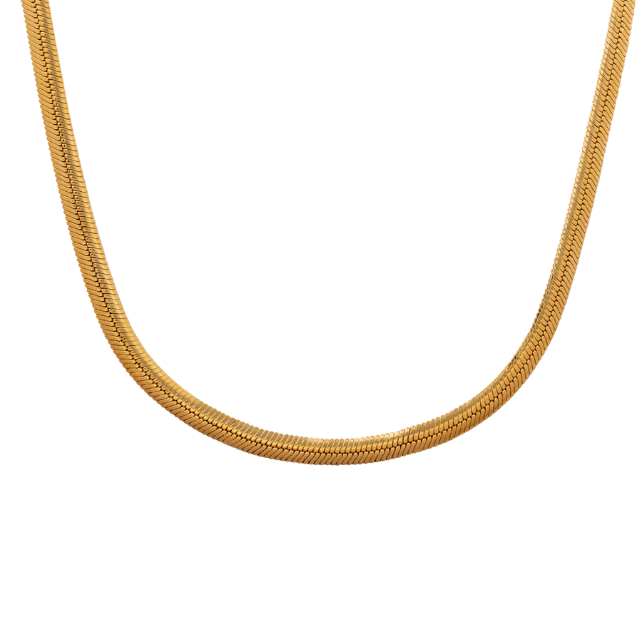 Collar Snake Big dorado de cadena tipo serpiente