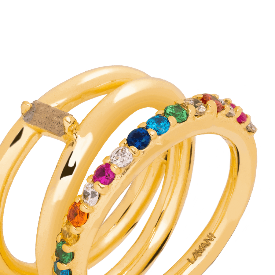 Anillo triple visto al detalle