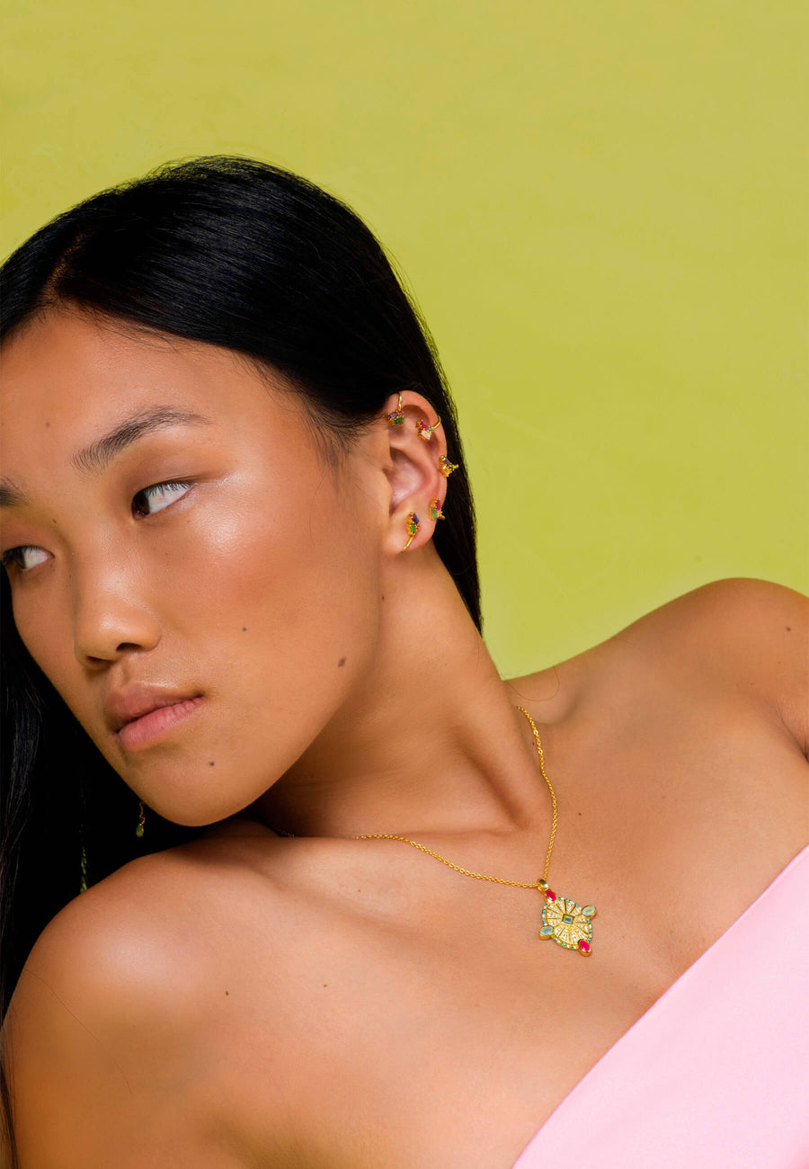 Earcuff de toda la oreja ajustable que sirve como pendiente sin agujero