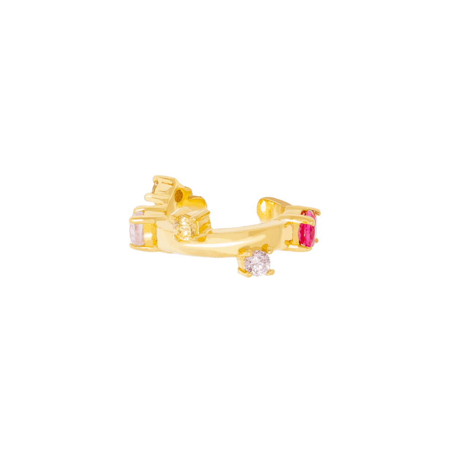 Earcuff dorado con piedra semipreciosa rosa Orchid de Lavani Jewels