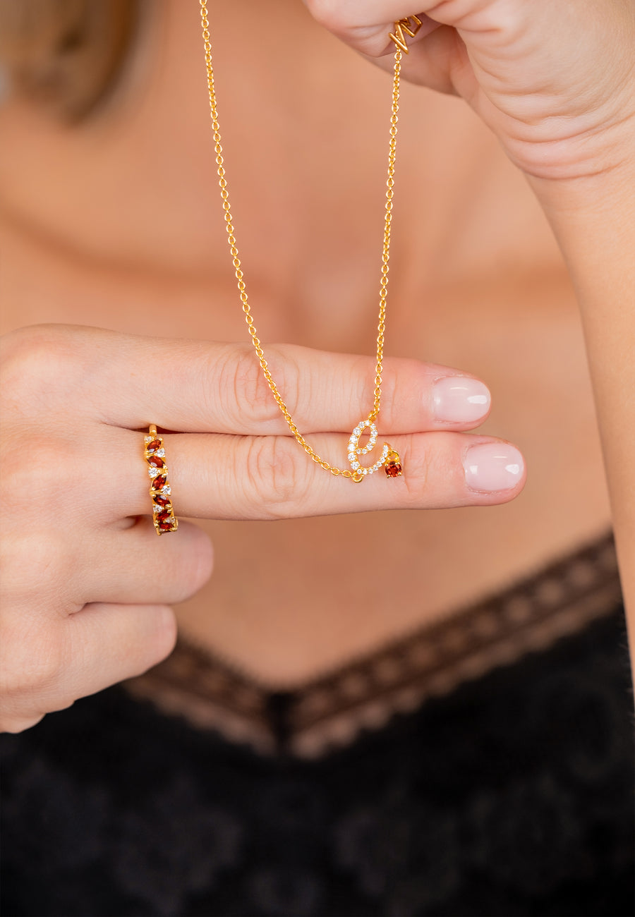 Initial E Necklace
