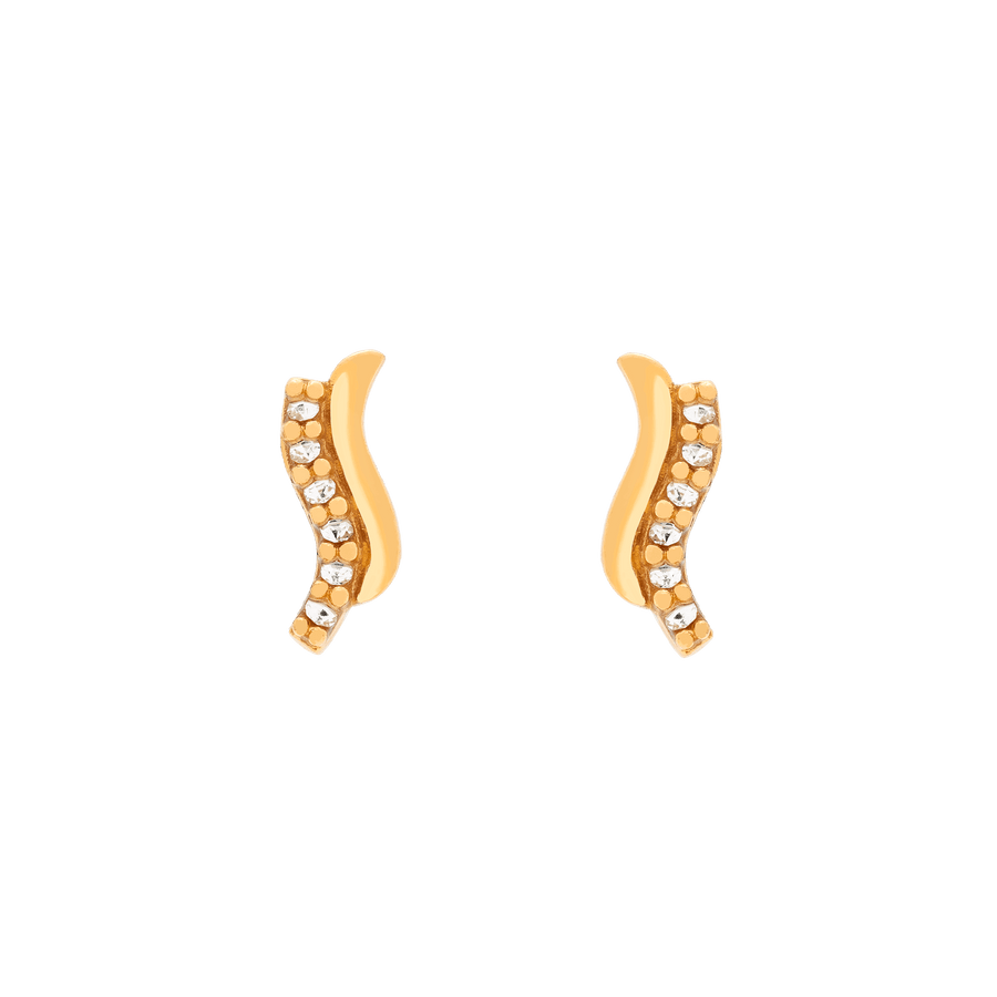 Pendientes dorados minimalistas Brise