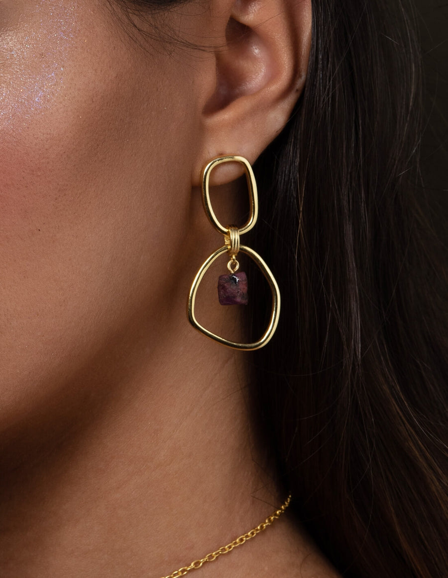 aros bañados en oro diseño exclusivo de lavani jewels