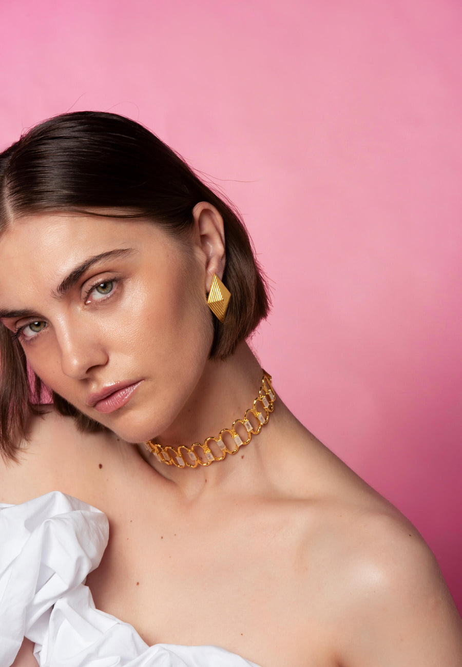 Pendientes rombo dorados Lavani Jewels