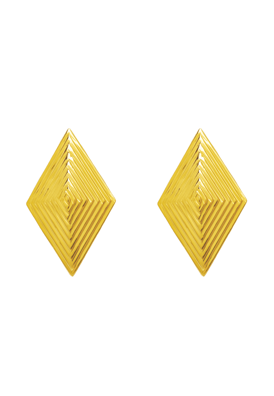 Pendientes Rombo Dorados Barcelona