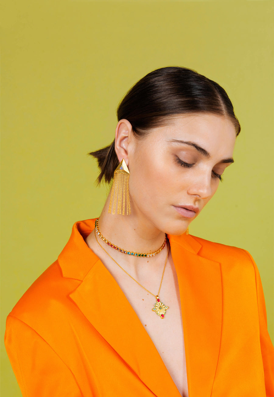 Pendientes Triángulo Dorados