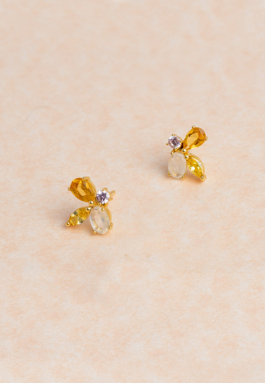 Pendientes abeja naranja