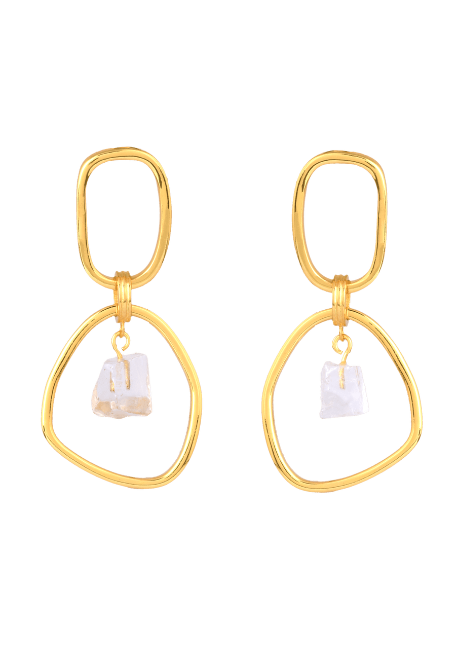 pendientes piedra blanca novia