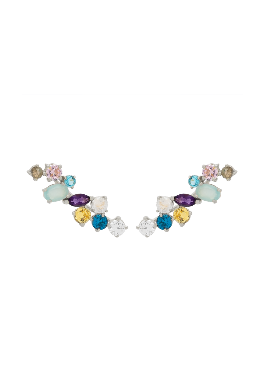 pendientes trepadores en plata joyas de diseño