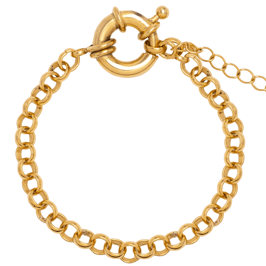 Pulsera Navy dorada de marinero con eslabones grandes